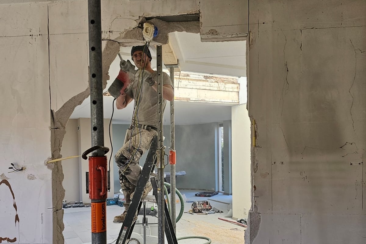 Renovatie in uitvoering